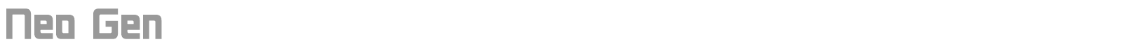 Neo Gen font preview